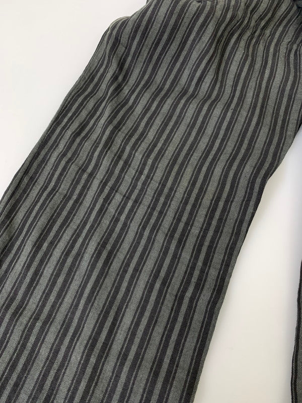【中古品】【メンズ】 AGNESB HOMME アニエスベーオム HEMP STRIPE PANT ストライプパンツ ボトムス 152-251112-ks-28-min サイズ:38 カラー:ブラック/グレー 万代Net店