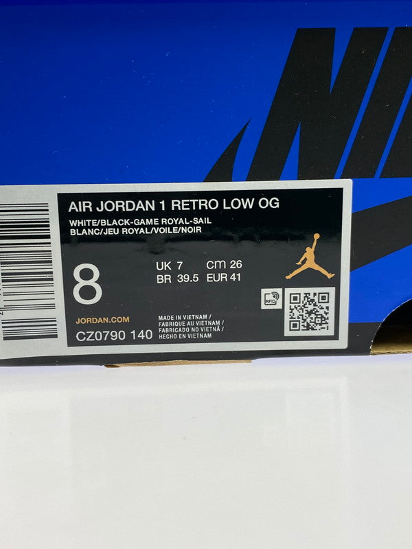 【未使用品】【メンズ】 NIKE ナイキ AIR JORDAN 1 RETRO LOW OG CZ0790-140 エア ジョーダン 1 レトロ ロー オリジナル スニーカー 靴 160-251113-kk-33-min カラー:WHITE/BLACK-GAME ROYAL-SAIL 万代Net店