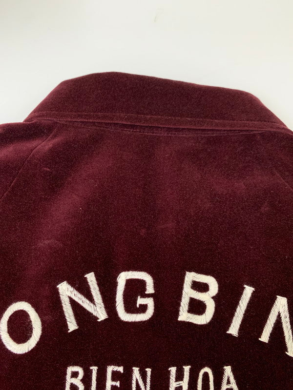 【中古品】【メンズ】 タウンクラフト × WAIPER ウェイパー 別注 コラボ SOUVENIR VIET-NAM JACKET VELOUR TL24S002WP スーベニア ベトナムジャケット ベロア ライトアウター 145-251119-kk-27-min サイズ:L カラー:ワイン 万代Net店