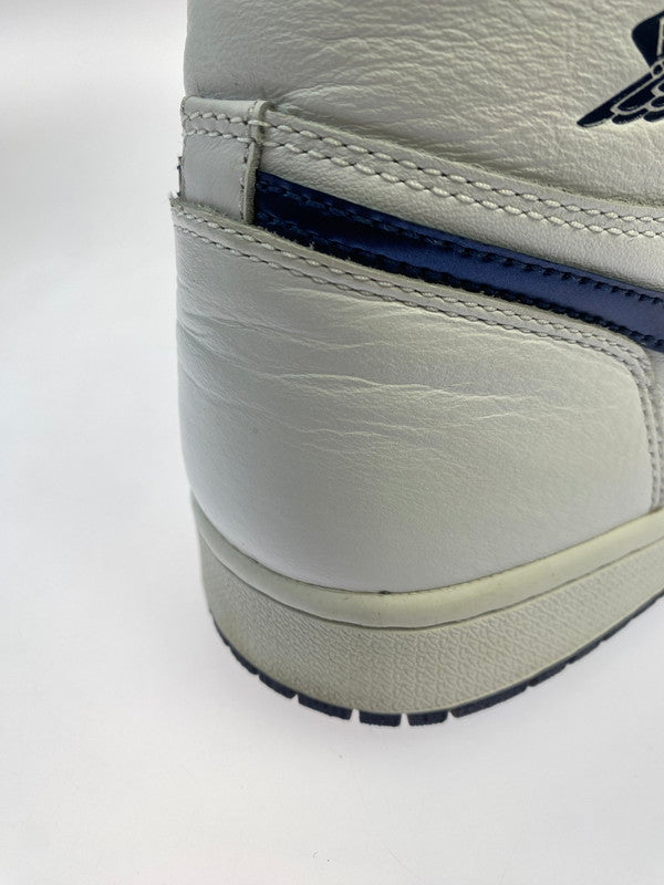 【中古品】【メンズ】 NIKE ナイキ AIR JORDAN 1 RETRO HIGH OG METALLIC NAVY (2016) 555088-106 エア ジョーダン 1 レトロ ハイ オリジナル スニーカー 靴 160-251120-kk-28-min カラー:WHITE/MIDNIGHT NAVY 万代Net店