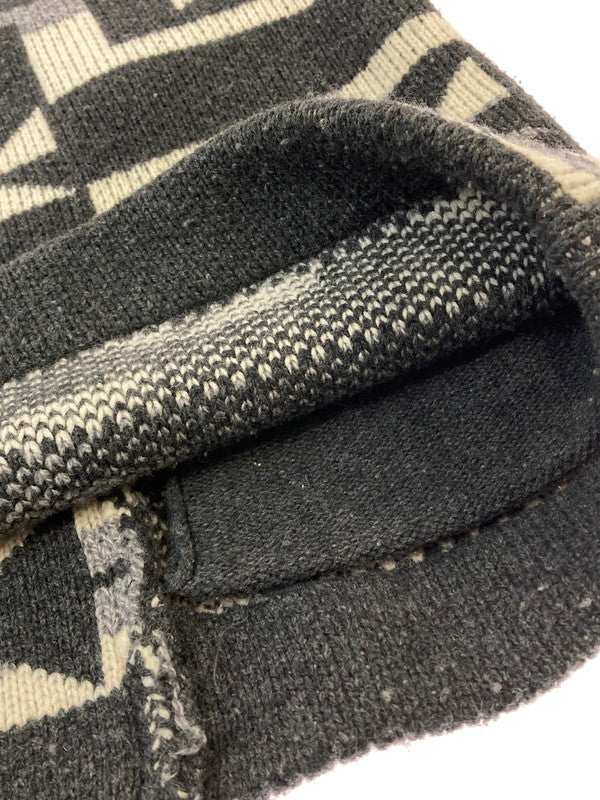 【中古品】【メンズ】 BARNS バーンズ HANDLIKE KNIT GOWN JACKET ハンドライク ニット ガウン ジャケット アウター 145-251125-jt-27-min サイズ:2 カラー:ブラック系 万代Net店