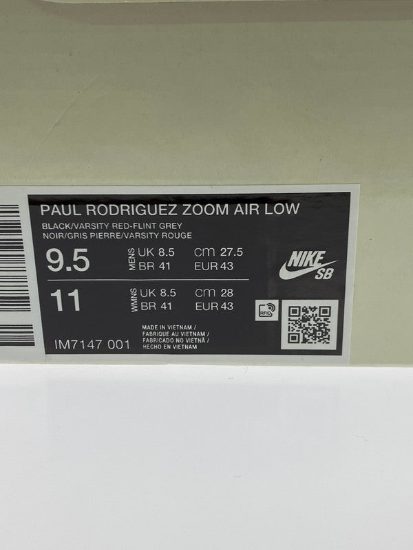 【未使用品】【メンズ】 NIKE SB ナイキ スケートボーディング PAUL RODRIGUEZ ZOOM AIR LOW IM7147-001 ポール ロドリゲス ズーム エア ロー スニーカー 靴 160-251129-kk-08-min カラー:BLACK/VARSITY RED-FLINT GREY 万代Net店