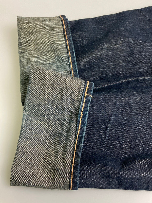 【中古品】【メンズ】 A BATHING APE アベイシングエイプ APEE APE SHALL NEVER KILL APE DENIM PANTS プリント デニムパンツ ボトムス 153-251204-jt-34-min サイズ:TALL カラー:インディゴ 万代Net店