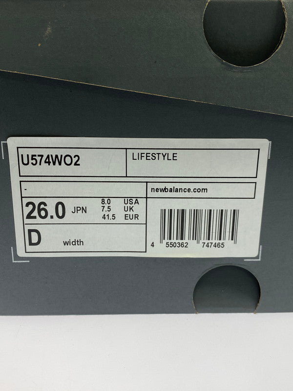 【中古美品】【メンズ】 NEW BALANCE ニューバランス U574WO2 スニーカー メンズ シューズ 靴 スエード メッシュアッパー 163-251205-em-03-min サイズ:26.0cm カラー:BEIGE with OFF WHITE 万代Net店