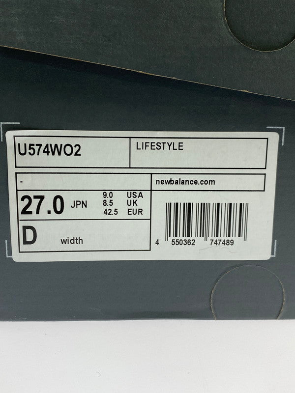 【中古美品】【メンズ】 NEW BALANCE ニューバランス U574WO2 スニーカー メンズ シューズ 靴 スエード メッシュ 163-251208-em-26-min サイズ:27.0cm カラー:BEIGE with OFF WHITE 万代Net店