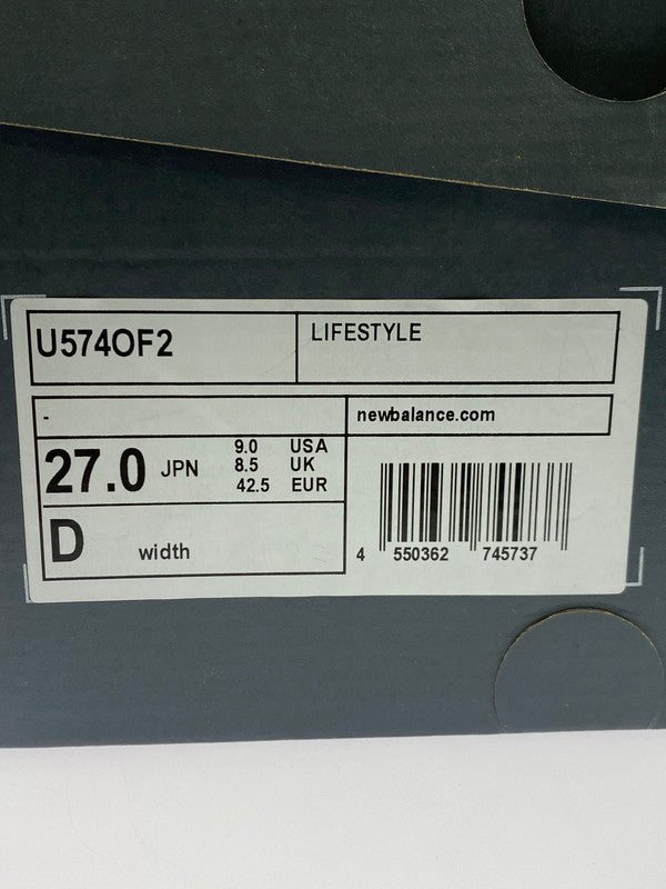 【中古美品】【メンズ】 NEW BALANCE ニューバランス U574OF2 ローカットスニーカー メンズ シューズ 靴 スエード メッシュアッパー 163-251208-em-27-min サイズ:27.0cm カラー:OFF WHITE 万代Net店