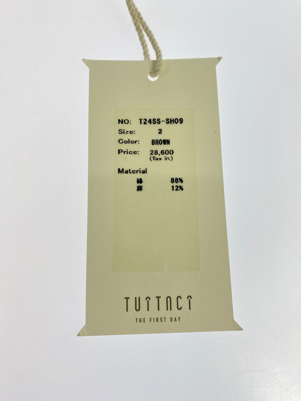 【中古美品】【メンズ】 TUITACI ツイタチ 24SS オーバーサイズ オープンカラーシャツ T24SS-SH09 メンズ トップス 長袖 140-251205-em-39-min サイズ:2 カラー:ベージュ系 万代Net店