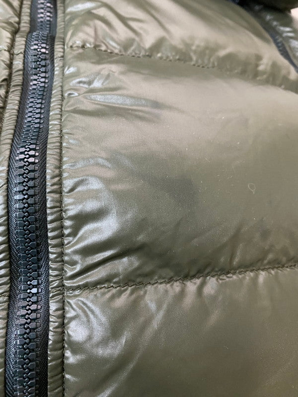 【中古品】【レディース】 デュベティカ KAPPA FOOD DOWN COAT D.037.00.MFG-1057R カッパ フード ダウンコート アウター ジャケット 168-251210-kk-48-min サイズ:40 カラー:モスグリーン 万代Net店