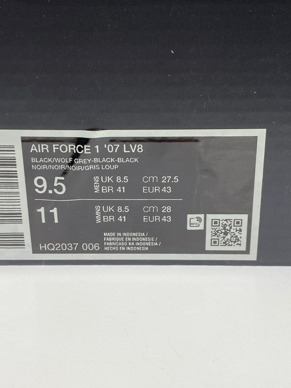 【中古美品】【メンズ】 NIKE ナイキ AIR FORCE 1 '07 LV8 HQ2037-006 エア フォース 1 スニーカー 靴 160-251212-yn-13-min サイズ:27.5cm US9.5 カラー:BLACK/WOLF GREY-BLACK-BLACK 万代Net店