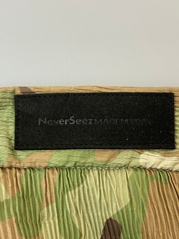 【中古品】【メンズ】 NEVERSEEZ WIDE PANTS ネバ―シーズ ワイドパンツ ボトムス 153-251213-yn-22-min サイズ:M カラー:カモフラージュ 万代Net店