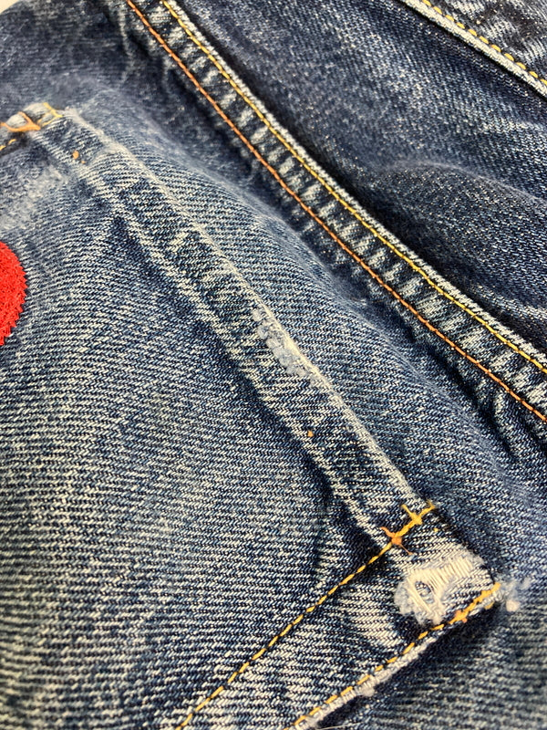 【現状渡し品】【メンズ】 EVISU エヴィス DENIM PANTS 赤カモメ デニムパンツ ボトムス 156-251224-yn-20-min サイズ:40×32 カラー:インディゴ 万代Net店