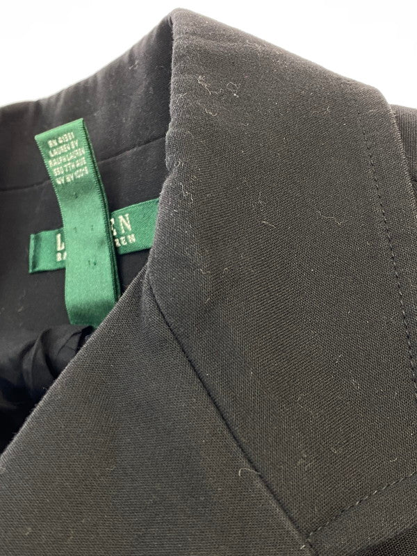 【中古品】【レディース】 LAUREN RALPH LAUREN ローレン ラルフ ローレン 紺ブレ、金ボタン TAILORED JACKET テーラードジャケット 169-260321-zi-40-min カラー:ブラック 万代Net店