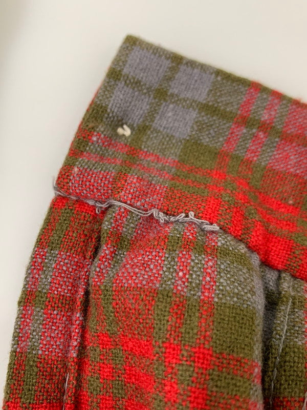 【中古品】【メンズ】 GOLDEN BRENT ゴールデン ブレント 50-60's WOOL CHECK SHIRT VINTAGE 50-60年代 ウールチェックシャツ 長袖 トップス ヴィンテージ 146-260126-kk-47-min サイズ:M カラー:レッド 万代Net店