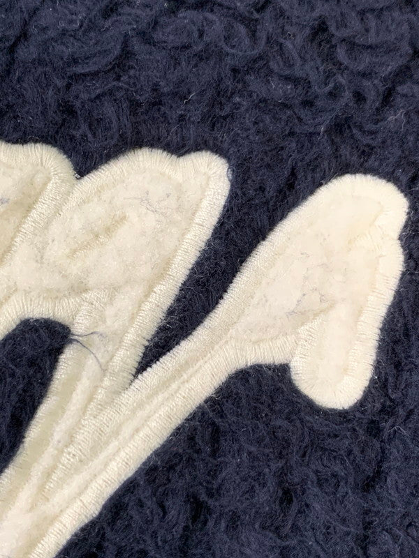 【中古品】【メンズ】 BALENCIAGA バレンシアガ 20AW SCRIBBLE LOGO OVERSIZE SWEATER フロントロゴ クルーネック オーバーサイズ ニットセーター メンズ トップス 141-260116-em-41-min サイズ:XS カラー:ネイビー 万代Net店
