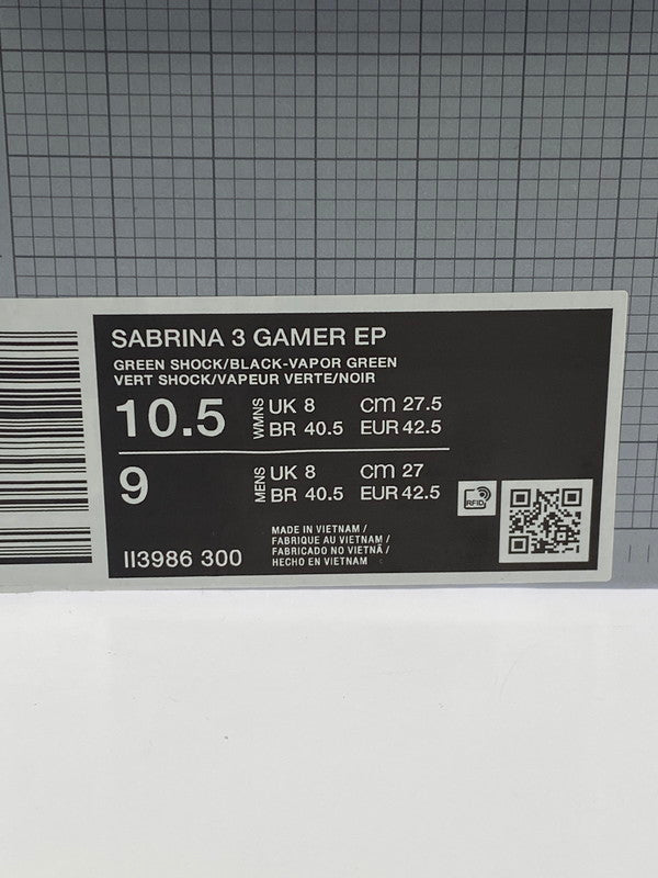 【中古美品】【メンズ】 NIKE ナイキ SABRINA 3 GAMER II3985-300 サブリナ 3ゲーマー スニーカー 靴 160-260206-jt-09-min サイズ:US 10.5 27.5cm カラー:GREEN SHOCK/BLACK-VAPOR GREEN 万代Net店
