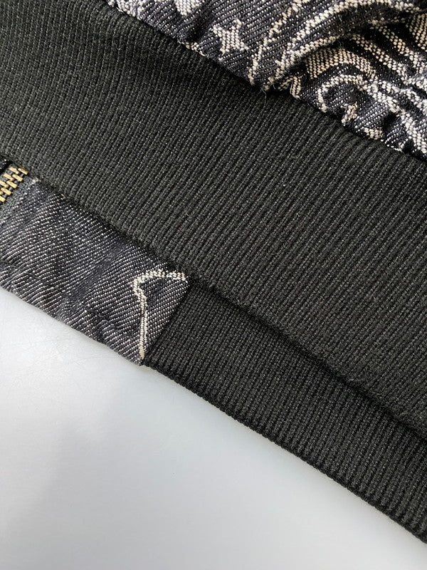 【中古品】【メンズ】 25SS BANDANA JACQUARD DENIM HOODED WORK JACKET バンダナ ジャカード デニム フーディー ワーク ジャケット アウター 149-260222-SH-02-min サイズ:M カラー:ブラック 万代Net店