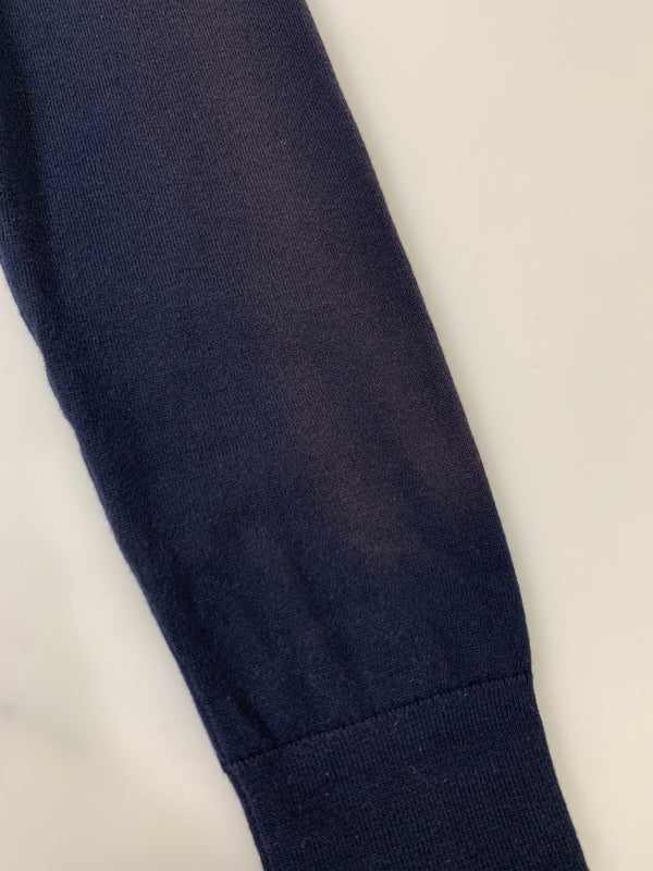 【中古品】【メンズ】 POLO RALPH LAUREN ポロ・ラルフローレン V-NECK COTTON CARDIGAN コットン カーディガン 147-260615-kt-09-min カラー:ネイビー 万代Net店