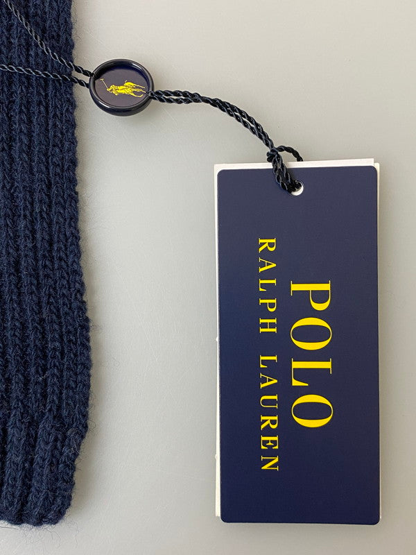 【中古美品】【メンズ/レディース】 POLO RALPH LAUREN ポロ・ラルフローレン ポロベア ストール マフラー 187-260305-AS-54-min カラー:ネイビー 万代Net店