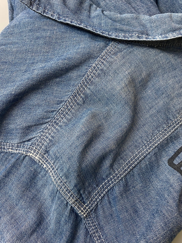 【中古品】【メンズ】 STUSSY ステューシー DENIM SHIRT SENDAI CHAPT LIMITED デニムシャツ 仙台チャプト 長袖シャツ トップス 142-260626-yn-33-min サイズ:L カラー:インディゴ 万代Net店