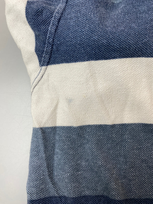 【中古品】【メンズ】 ASH CREEK アッシュ クリーク LS BORDER POLO SHIRT 長袖 ボーダー ポロシャツ トップス 146-260626-jt-14-min サイズ:L カラー:ブルー系 万代Net店