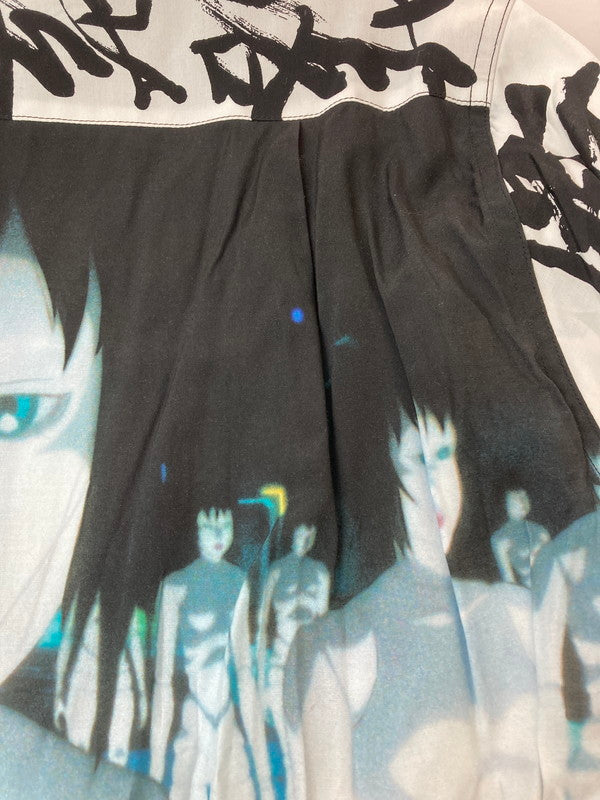 【中古品】【メンズ】 WACKO MARIA ワコマリア × GHOST IN THE SHELL2 攻殻機動隊 SS HAWAIIAN SHIRT ハワイアンシャツ 142-260314-zi-03-min サイズ:L カラー:ホワイト/ブラック系 万代Net店