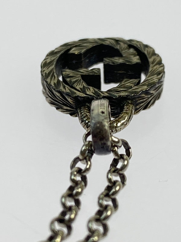 【中古品】【メンズ/レディース】 GUCCI グッチ NECKLACE インターロッキングGネックレス アクセサリー 182-260316-yn-24-min カラー:シルバー 万代Net店