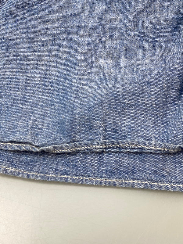【中古品】【メンズ】 FREEWHEELERS フリーホイーラーズ WORK SHIRT ワークシャツ メンズ 長袖 ロングスリーブ 145-260717-hu-44-min サイズ:14 カラー:ブルー系 万代Net店