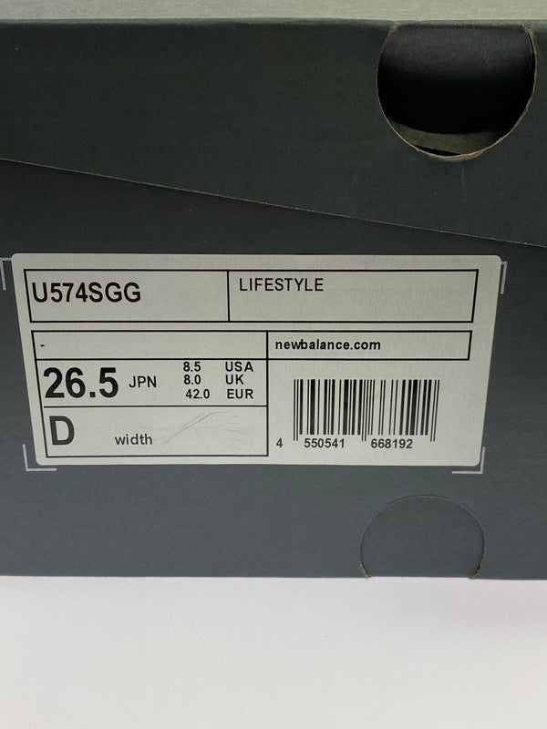 【中古美品】【メンズ/レディース】 NEW BALANCE ニューバランス U574SGG 靴 シューズ スニーカー SNEAKER 163-260320-zi-49-min サイズ:26.5cm カラー:ブラック/ブルー 万代Net店