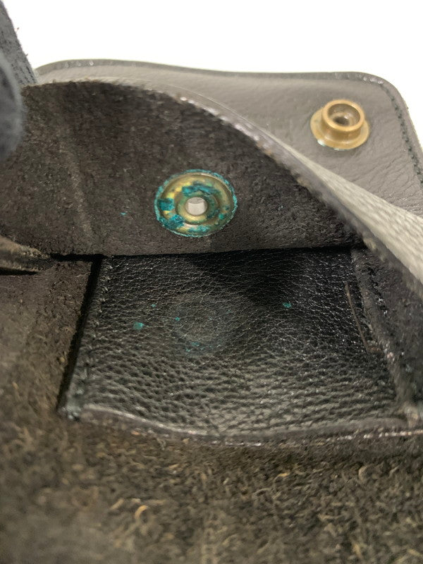 【中古品】【メンズ】 ブラックミーンズ LEATHER WALLET レザー ウォレット 二つ折り財布 財布 200-260327-jt-10-min カラー:ブラック 万代Net店