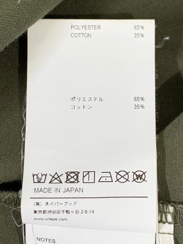 【中古品】【メンズ】 WTAPS ダブルタップス HUEY LS CTPL.WEATHER 222BRDT-SHM03 ヒューイ コットンポリエステル ウェザー ロングスリーブシャツ アウター 142-260328-SH-15-min サイズ:03 カラー:オリーブ 万代Net店