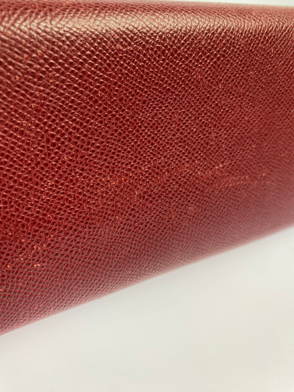 【現状渡し品】【レディース】 BVLGARI ブルガリ LEATHER LONG WALLET レザー ロングウォレット 長財布 181-260611-yn-11-min カラー:レッド 万代Net店