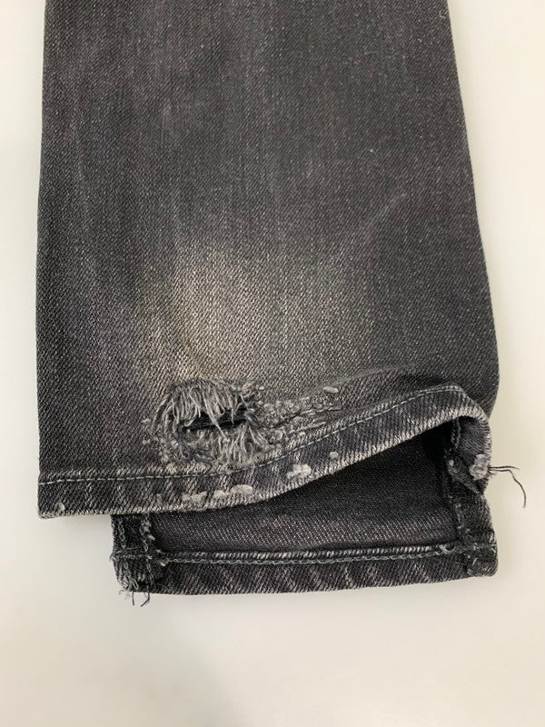 【中古品】【メンズ】 MIHARA YASUHIRO ミハラヤスヒロ 16AW DAMAGE CRASH DENIM PANTS 51022156 2016年秋冬 ダメージクラッシュ デニムパンツ ボトムス 151-260407-KS-01-min サイズ:48 カラー:ブラック系 万代Net店