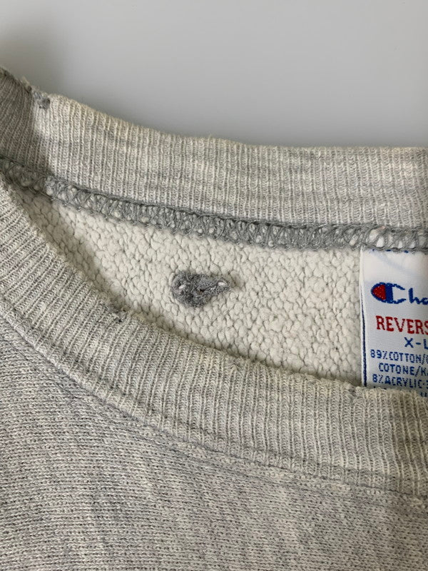 【現状渡し品】【メンズ】 Champion チャンピオン 90's UNIVERSITY OF ST.THOMAS REVERSE WEAVE CREWNECK SWEATSHIRT 90年代 セント・トーマス大学 リバースウィーブ クルーネックスウェットシャツ トップス トレーナー 146-260404-kk-06-min サイズ:XL カラー:グレー 万代Net店