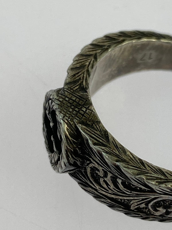 【中古品】【メンズ/レディース】 GUCCI グッチ インターロッキングG アラベスク リング 指輪 192-260420-KS-19-min カラー:シルバー 万代Net店