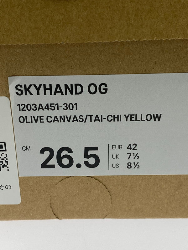 【中古美品】【メンズ】 asics アシックス SKYHAND OG 1203A451-301 スカイハンド スニーカー 靴 163-260417-yn-15-min サイズ:26.5cm カラー:OLIVE CANVAS/TAI-CHI YELLOW 万代Net店