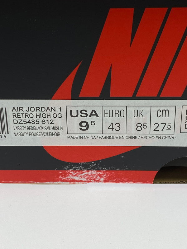 【中古美品】【メンズ】 NIKE ナイキ AIR JORDAN 1 RETORO HIGH OG DZ5485-612 エアジョーダン 1 レトロ ハイ オージー 靴 シューズ スニーカー SNEAKER 160-260427-KS-03-min サイズ:27.5cm US9.5 カラー:レッド/ブラック/ホワイト 万代Net店