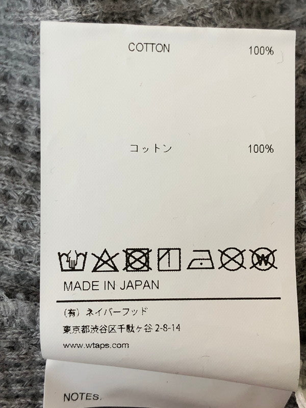 【中古品】【メンズ】 WTAPS ダブルタップス 242ATDT-CSM21 WAFFLE LS COTTON TEE ワッフルコットン 長袖Tシャツ ロングスリーブ 142-260503-AS-24-min サイズ:X03 カラー:グレー 万代Net店