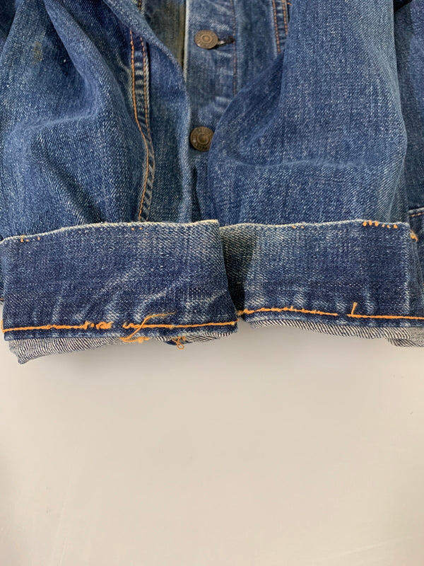 【現状渡し品】【メンズ】 LEVI'S リーバイス 60-70S 70505 BIG"E" DENIM JACKET 60年代 70年代 ビッグE デニムジャケット メンズ アウター Gジャン 146-260505-em-25-min カラー:インディゴブルー 万代Net店