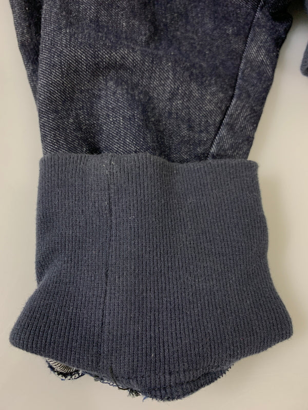 【中古品】【メンズ】 THE BLUEST OVERALLS ザ ブルーエスト オーバーオール DENIM PULLFVER HOODIE デニムプルオーバーフーディ トップス 145-260617-yn-06-min サイズ:L カラー:インディゴ 万代Net店
