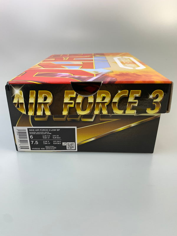 【未使用品】【メンズ/レディース】 NIKE ナイキ × NIGO ニゴー 別注 コラボ AIR FORCE 3 LOW SP HV5032-400 エアフォース3 ロー スペシャル スニーカー 靴 160-260509-kk-04-min カラー:MIDNIGHT NAVY/OFF WHITE 万代Net店