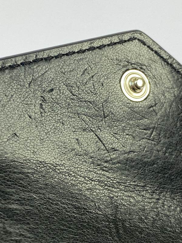 【現状渡し品】【レディース】 MM6 MAISON MARGIELA エムエム6 メゾン マルジェラ FLAP WALLET フラップ ウォレット コインケース 小銭入れ 財布 200-260512-em-08-min カラー:ブラック 万代Net店