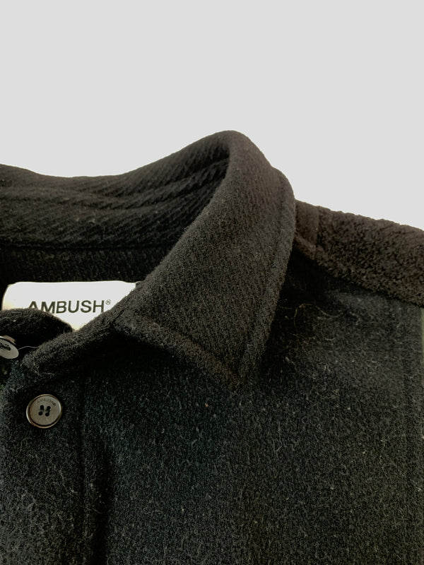 【現状渡し品】【メンズ】 AMBUSH アンブッシュ WOOL JACKET 1SE344 ウール ジャケット メンズ アウター 142-260513-KS-18-min サイズ:2 カラー:ブラック/グリーン 万代Net店