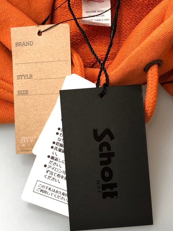 【中古美品】【メンズ】 SCHOTT ショット HOODED SWEAT FIRE BUTTERFLY 782-3231005 フーデッド スウェットシャツ パーカー トップス 145-260519-yn-25-min サイズ:XL カラー:オレンジ 万代Net店
