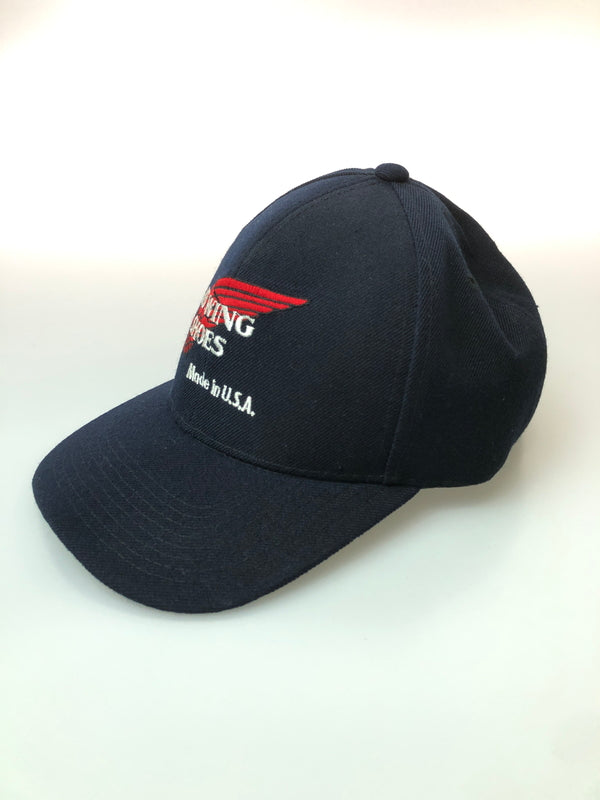 RED WING レッドウィング キャップ 帽子 USA製 ネイビー 90s 中古品】【メンズ/レディース】 REDWING レッドウィング LOGO CAP ロゴ
