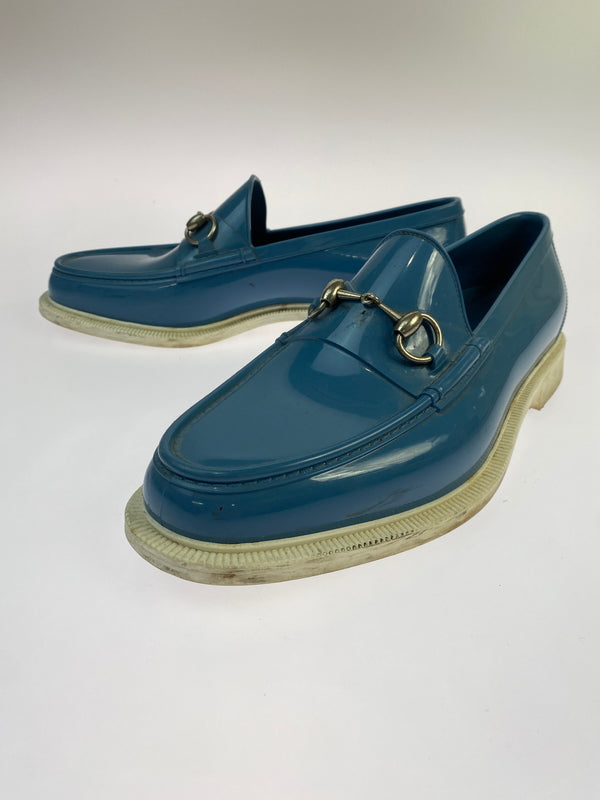 中古品】【メンズ】 GUCCI グッチ ラバーホースビットローファー 靴