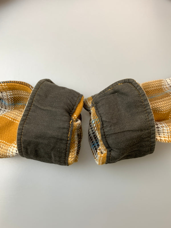 【中古品】【メンズ】 THE FLAD HEAD フラッドヘッド HEAVY FLANNEL SHIRT フランネルシャツ ロングスリーブ 145-260520-AS-52-min サイズ:38 カラー:イエロー/ブルー 万代Net店