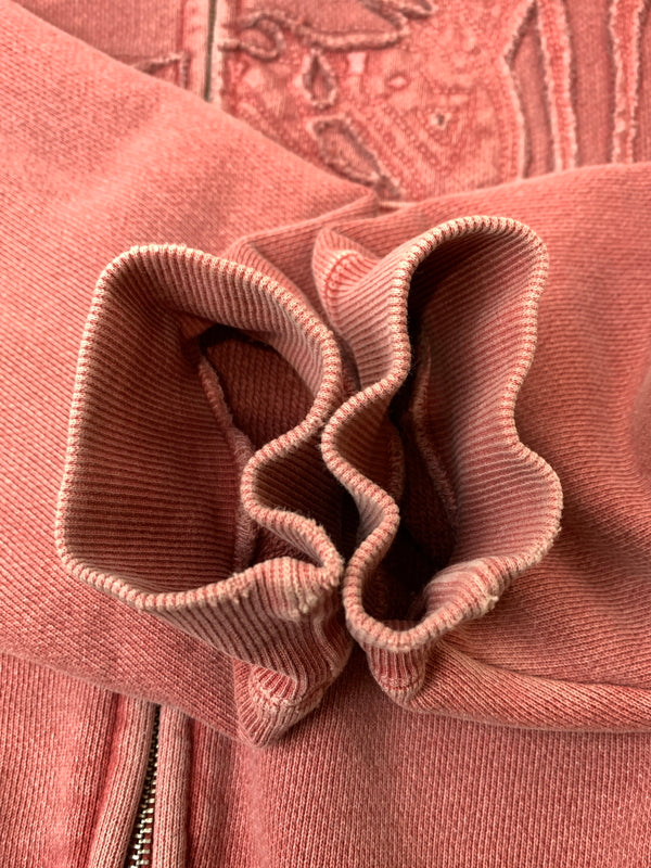 【中古品】【メンズ】 BLESS U ブレス ユー PIGMENT ZIP HOODIE BU0063 ピグメント ジップ フーディ トップス パーカー 142-260526-jt-10-min サイズ:M カラー:ピンクレッド 万代Net店