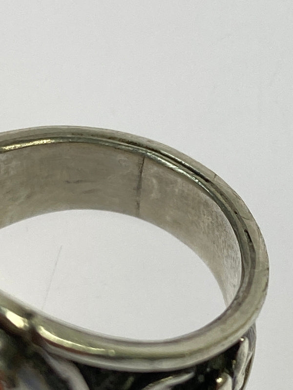 【中古品】【メンズ/レディース】 LEE DOWNEY リー・ダウニー SCULPTED SKULL RING スカルプテッド スカル リング 指輪 アクセサリー 192-260603-em-25-min カラー:シルバー/珊瑚色 万代Net店