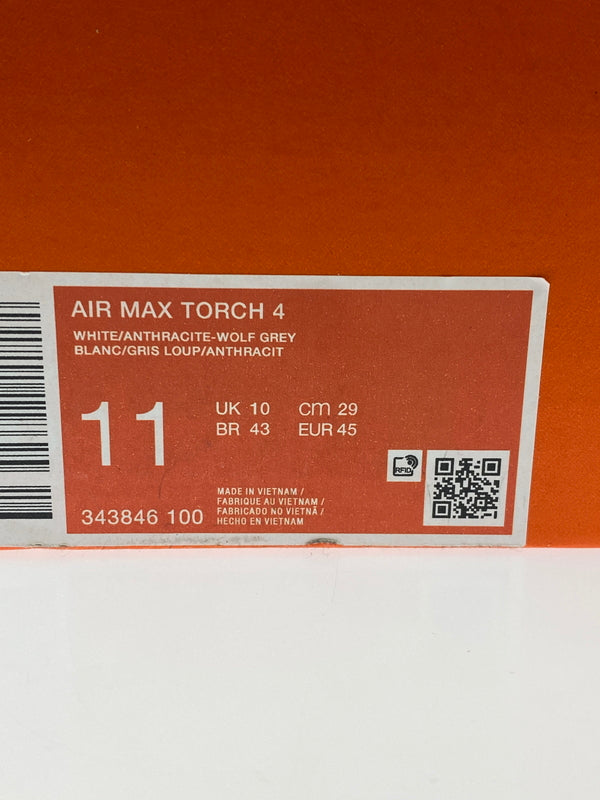 【中古美品】【メンズ】 NIKE ナイキ AIR MAX TORCH 4 靴 シューズ スニーカー 160-260531-AS-64-min サイズ:29cm カラー:WHITE/ANTHRACITE-WOLF GREY 万代Net店