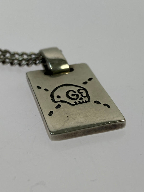 【中古品】【メンズ】 GUCCI グッチ GHOST NECKLACE ネックレス アクセサリー 182-260531-AS-80-min カラー:シルバー 万代Net店